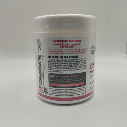Old School Monohidrato de Creatina para Mujeres - 240 g Polvo