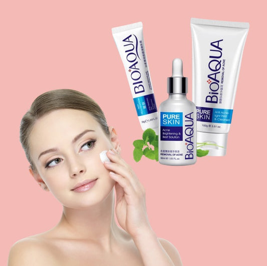 Bioaqua  - Trío Facial Pure Skin Serum y Cremas