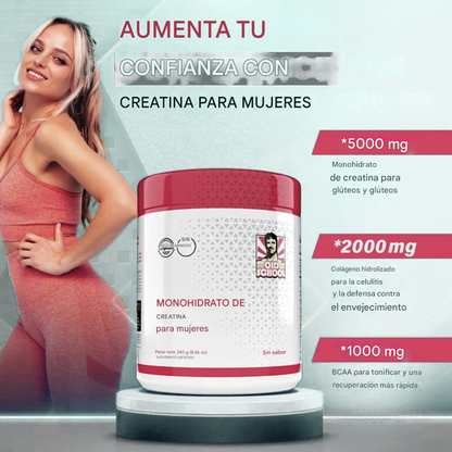 Old School Monohidrato de Creatina para Mujeres - 240 g Polvo
